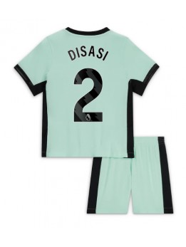 Chelsea Axel Disasi #2 Ausweichtrikot für Kinder 2023-24 Kurzarm (+ Kurze Hosen)